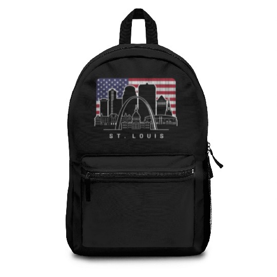 St. Louis Missouri American Flag Backpacks