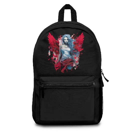 Woman with Angel Wings Angel Esoteric Wings Backpacks