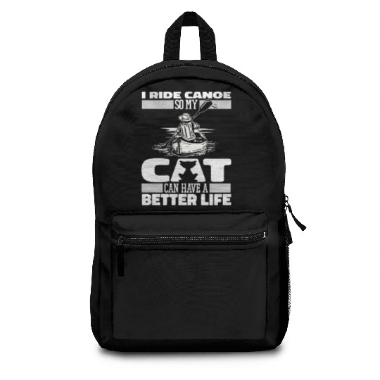 Canoe Canoeing Canoeist Cat Backpacks