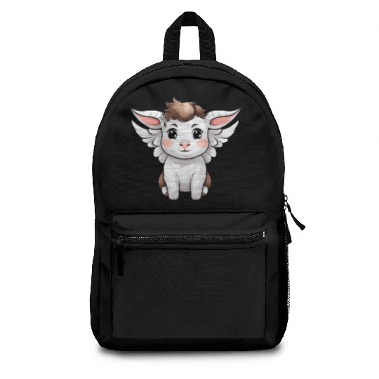 Heavenly Bond: Cow & Calf with Angel Wings Backpacks