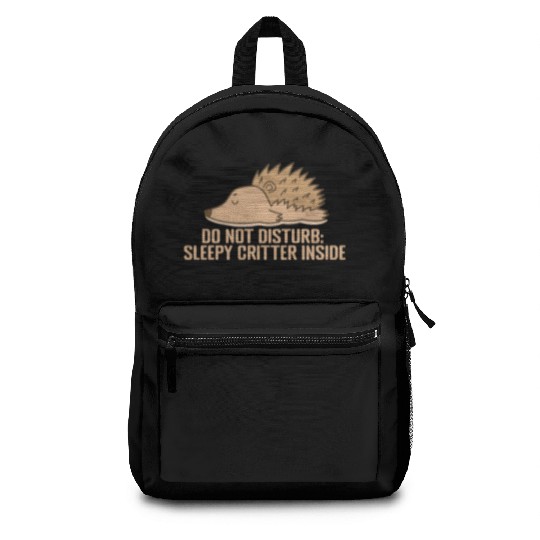 Do not disturb: Sleepy Critter inside Backpacks