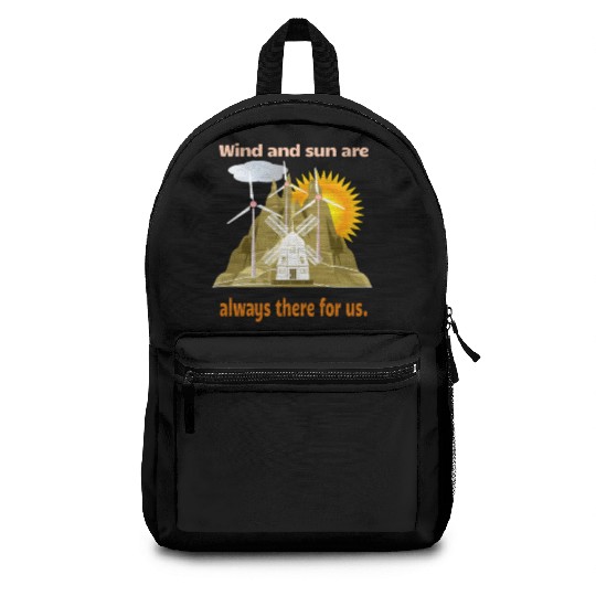 Wind And Sun Are There For Us Backpacks