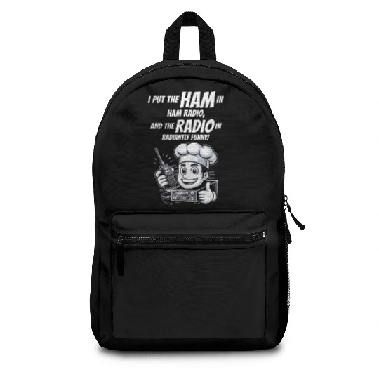Radiantly Funny Amateur Ham Radio Operator Chef Backpacks