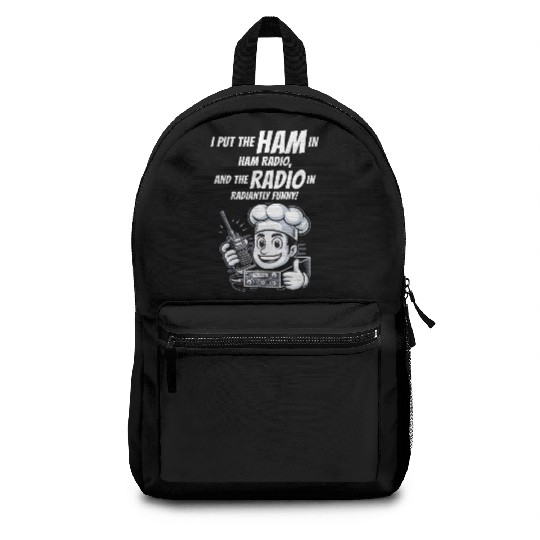 Radiantly Funny Amateur Ham Radio Operator Chef Backpacks