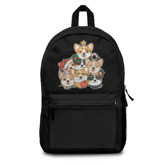 Corgi Christmas Tree Funny Animal Christmas Backpacks