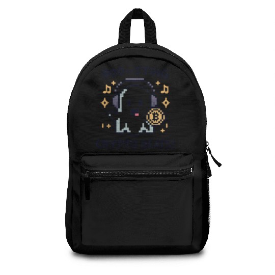 Quirky 8-Bit Ghost with Crypto Beats - Halloween Backpacks