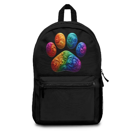 Colorful Paw Prints Edition Backpacks