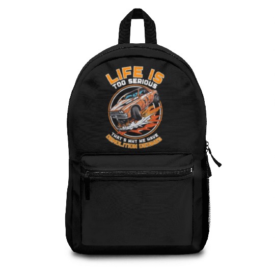 Demo Derby Demolition Derby Demolition Derby Lover Backpacks