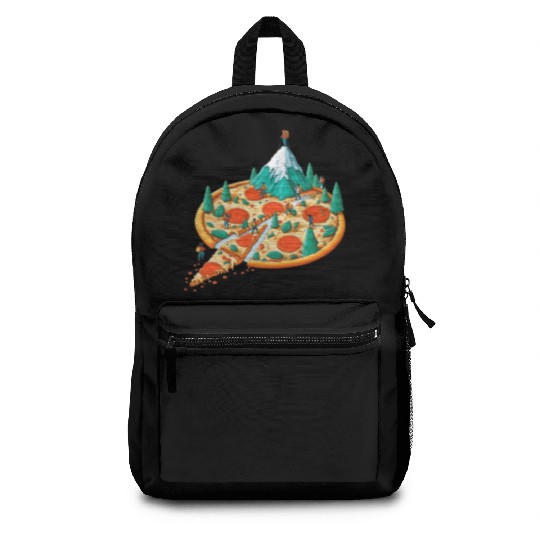 Pizza Hiking People Backpacks