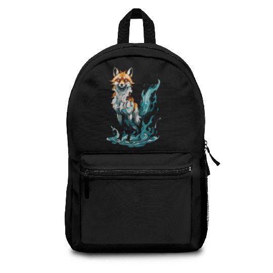 Fox Standing in Tranquil Waters Backpacks