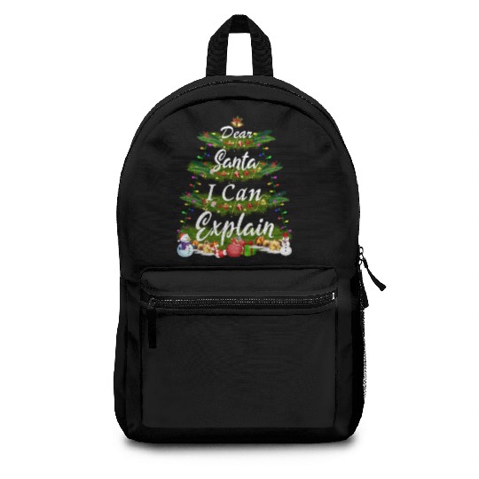 Dear Santa, I Can Explain - Christmas Tree Backpacks