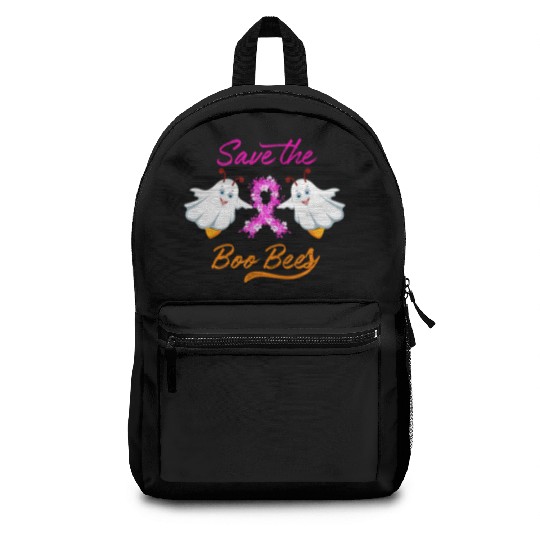 Breast Cancer Halloween Save The Boo Bees Backpacks