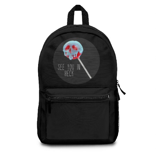 See You In Heck Poison Skull Candy Backpacks