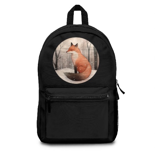 Fox in Winter Backpacks