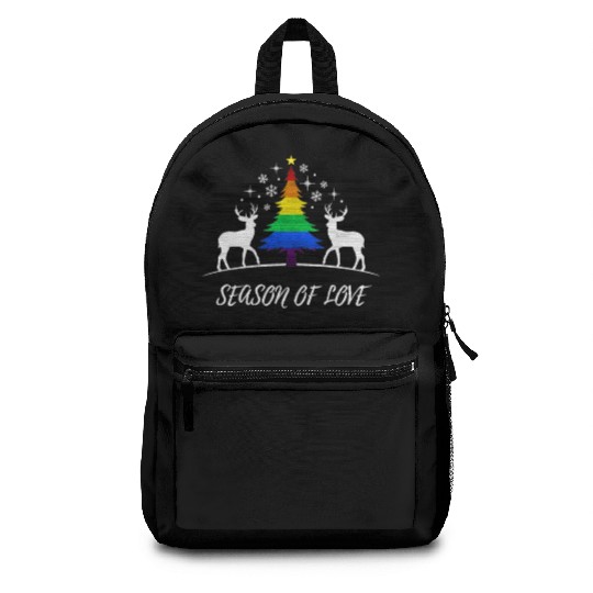 Gay Christmas Tree Gay Couple Season Of Love Backpacks