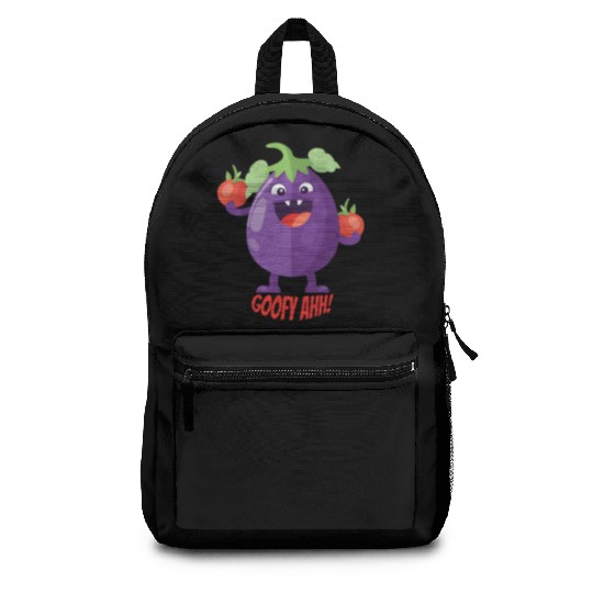 Eggplant Tomato Party Goofy Ahh Backpacks
