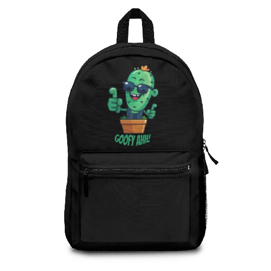 Fun Cactus Character Goofy Ahh Backpacks