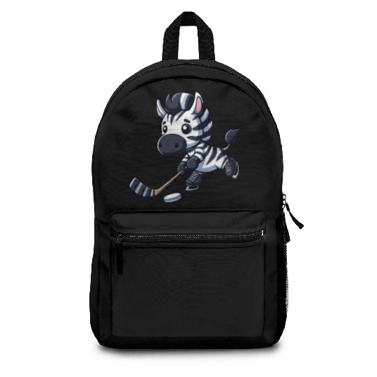 Zebra on the Rink: A New Take on Hockey! Backpacks