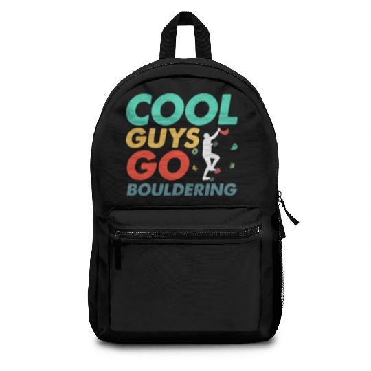 Cool Guys Go Bouldering Climbing Boulder Backpacks
