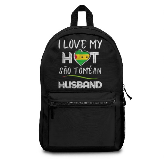 São Toméan Husband Proud Wife Backpacks