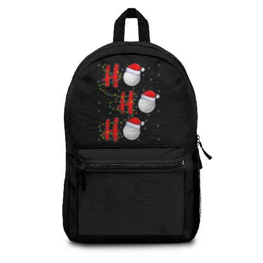 Golf Lighting Xmas Santa Ho Ho Ho Golf Christmas Backpacks