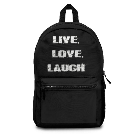live love laugh Backpacks