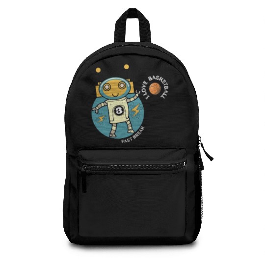 Robot Love Basketball Backpacks