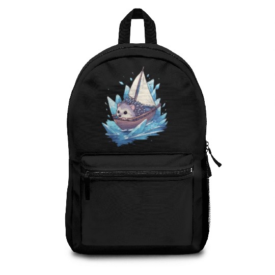 Ice Sailing Hedgehog Ice Sailor Ice Boating Backpacks