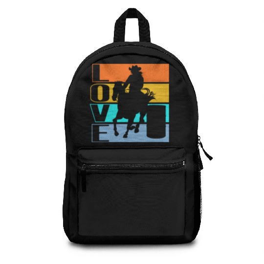 Horseback Riding Equestrian Colorful Horse Lovers Backpacks