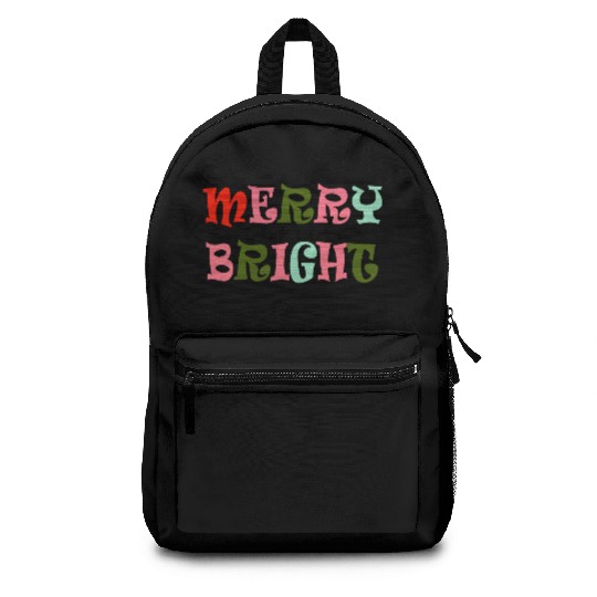 Merry and Bright Christmas Backpacks