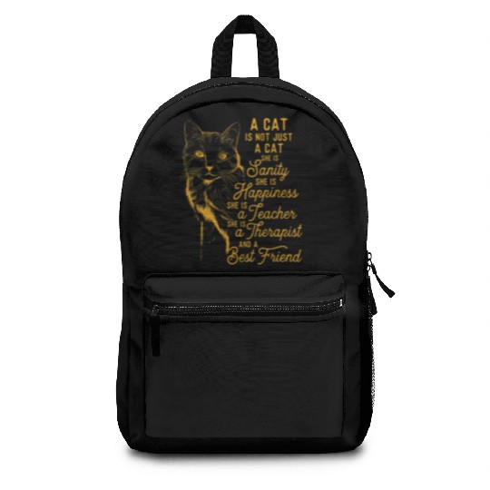 A Cat Is Not Just A Cat Cat Lover Cute Kitten Backpacks