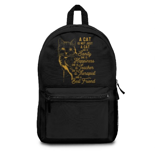 A Cat Is Not Just A Cat Cat Lover Cute Kitten Backpacks