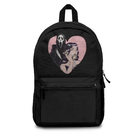 ghostface phone call love heart Backpacks