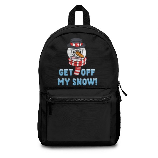 Snowman Angry Get OFF my Snow! Funny Backpacks