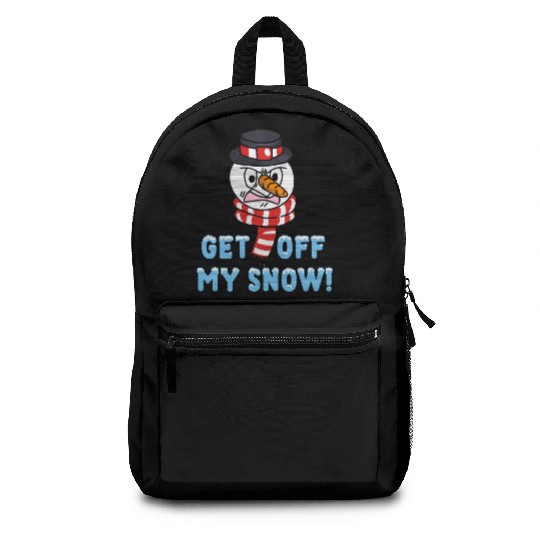Snowman Angry Get OFF my Snow! Funny Backpacks