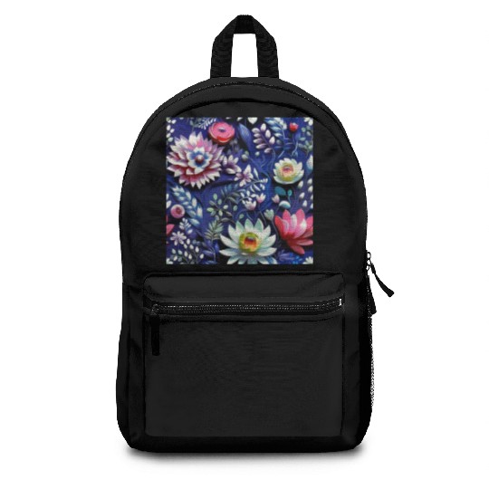 Midnight Floralscape Backpacks