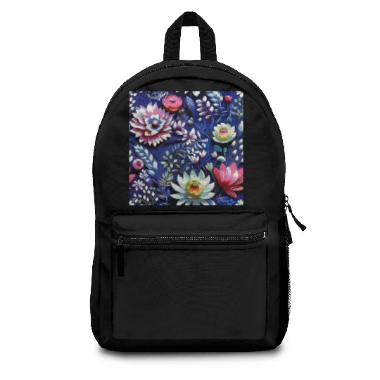 Midnight Floralscape Backpacks