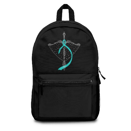 Warrior Bow Warrior Teal Ribbon Ovarian Cancer Backpacks