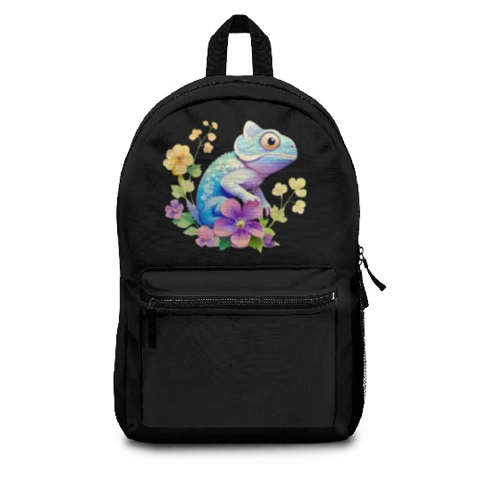 Cute Chameleon for Lizard Pet Lover Backpacks