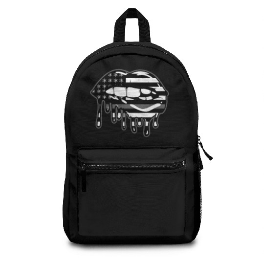 US Flag Lips Correctional Officer Patriotic First Backpacks