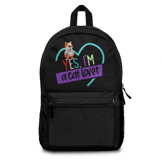 YES, I'M A CAT LOVER, cat, space cat, Pet lovers Backpacks