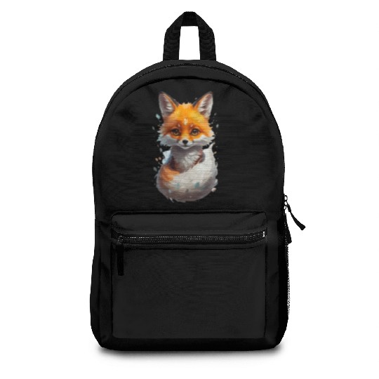 Cute Adorable Kawaii Autumn Fox Art Illustration Backpacks