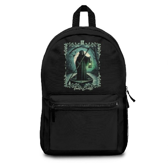 Death's Grim Lantern Tarot on River Styxs Backpacks