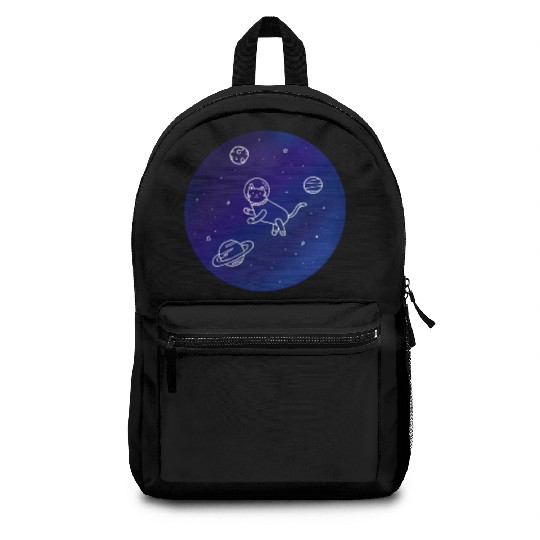 Doodle-Style Hand Drawn Space Cat Backpacks