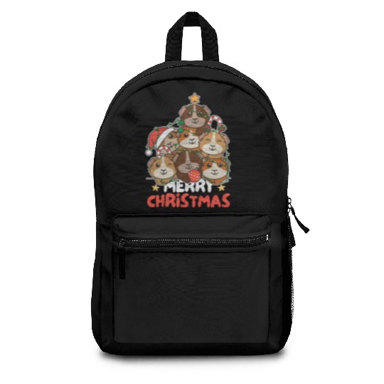 Guinea Pig Christmas Tree Merry Christmas Backpacks