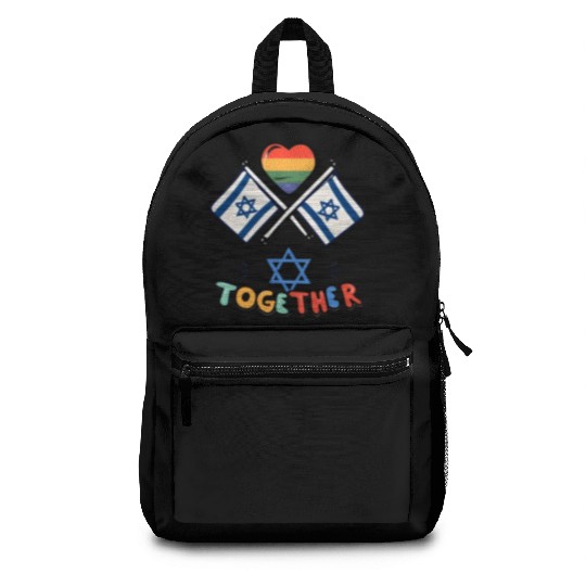 LGBTQ community STANDS WITH ISRAEL Backpacks