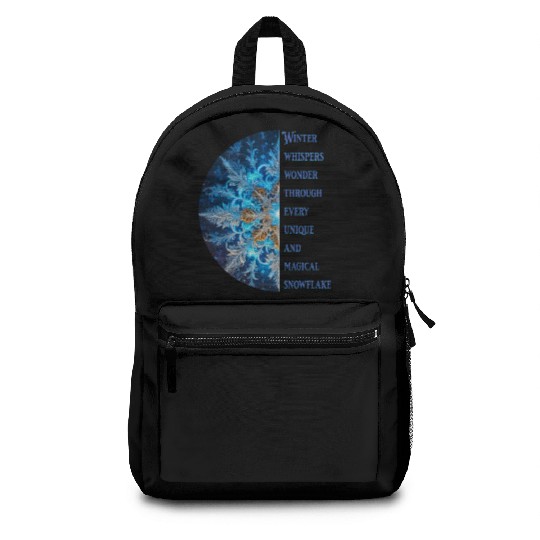 winter whispers wonder snowflake 1 Backpacks