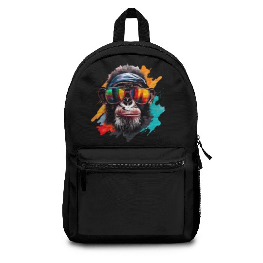 Street Art Monkey Urban Rap Street Monkey Backpacks