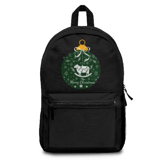 Green Lamb Christmas Ornament Backpacks