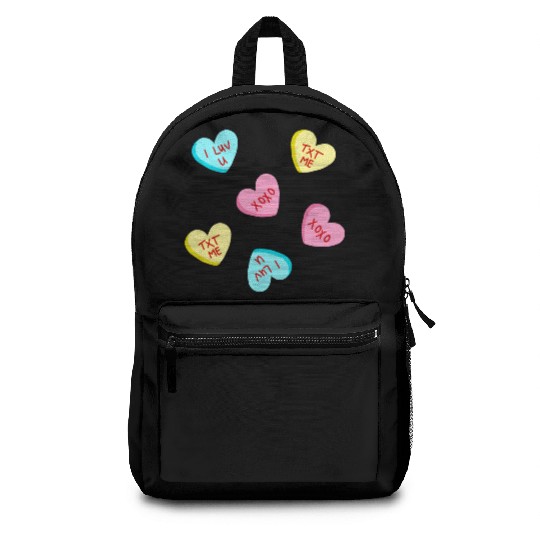 Sweet Candy Hearts Valentines Day Backpacks